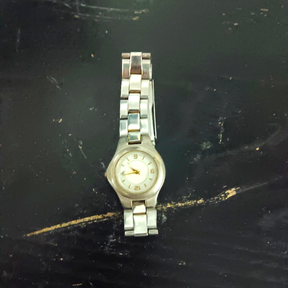 Elegant Silver and Gold Watch